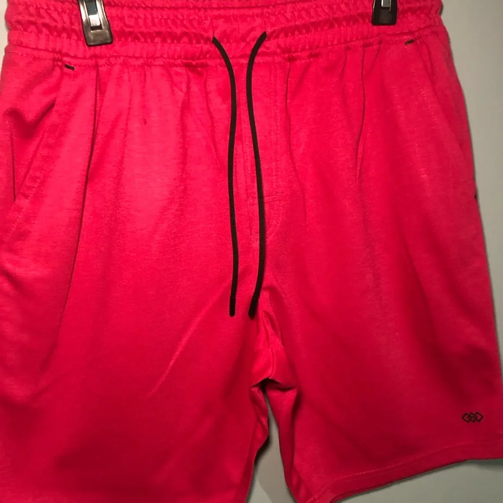 Men's Athletic Drawstring Shorts in Hot Pink - Picture 3 of 6
